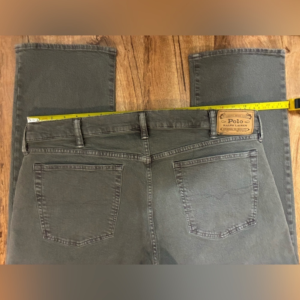 Polo Ralph Lauren Black Denim Jeans with Twill Weave Pre Owned Great Condition - Picture 9 of 13